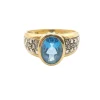 Bague or, topaze et diamants