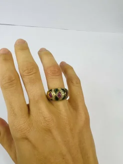 Bague Or Tourmaline Diamants