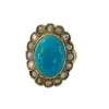 Bague Or Turquoise Perles