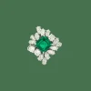 Bague ornée d'une émeraude de 2,5 carats et de diamants