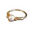 Bague Ornée d'Une Perle De Culture, Or