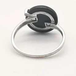Bague ou onyx et diamant