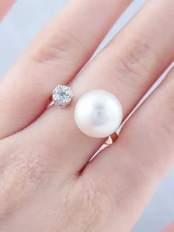 Bague ouverte Or Perle