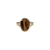 Bague ovale avec oeil de tigre