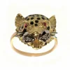 Bague Panthère en Or jaune & émail