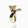 Bague Panthère Or Jaune Diamants et Onyx