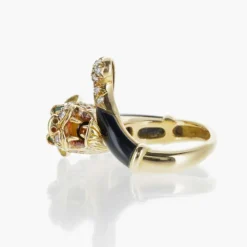 Bague Panthère Or Jaune Diamants et Onyx