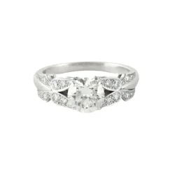 Bague Papillon Or Gris Diamants