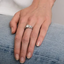 Bague Papillon Or Gris Diamants