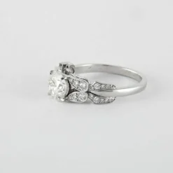Bague Papillon Or Gris Diamants