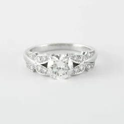 Bague Papillon Or Gris Diamants