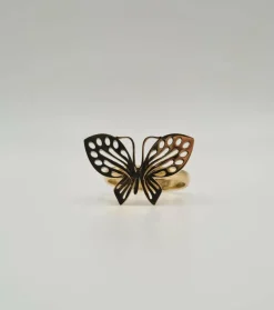 Bague papillon or jaune