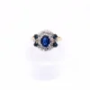 Bague Papillon or saphirs diamants
