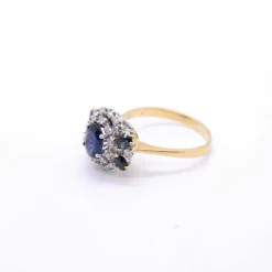 Bague Papillon or saphirs diamants