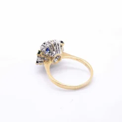Bague Papillon or saphirs diamants