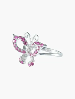 Bague Papillon Rubis Diamants