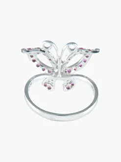 Bague Papillon Rubis Diamants