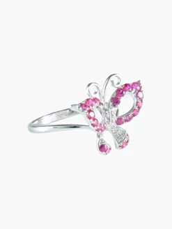 Bague Papillon Rubis Diamants