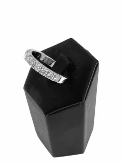 Bague parisienne or blanc diamants signée Cliq certificat HRD