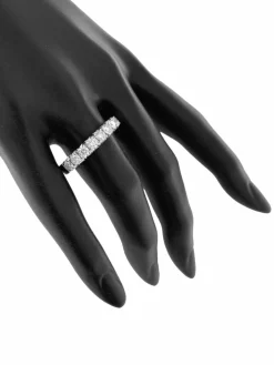 Bague parisienne or blanc diamants signée Cliq certificat HRD