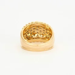Bague pavage 49 diamants or jaune