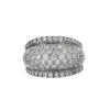 Bague pavage diamant or gris