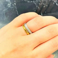 Bague Pavage Diamants 2 ors