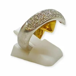 Bague pavage diamants deux ors