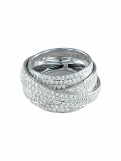 BAGUE PAVAGE DIAMANTS MULTI CROISE
