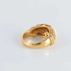 Bague Pavage Diamants or jaune