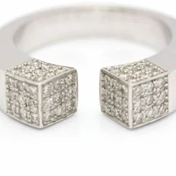 Bague Pavée CARRE en Or et Diamants