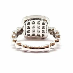 Bague pavée or blanc diamants