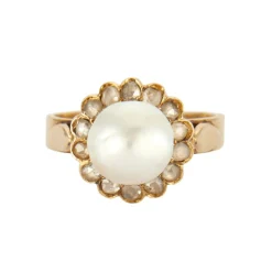 Bague Perle baroque Diamants