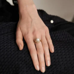 Bague Perle baroque Diamants