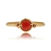 Bague perle de corail or jaune