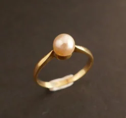 Bague Perle De Culture, Or