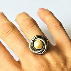 Bague Perle de Culture Or blanc