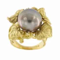 Bague perle de Tahiti et diamants