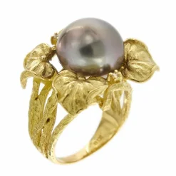 Bague perle de Tahiti et diamants