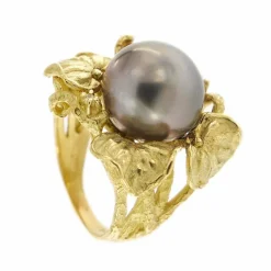 Bague perle de Tahiti et diamants