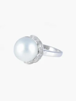 Bague Perle de Tahiti grise