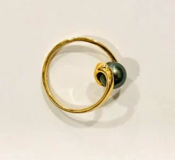 Bague perle de Tahiti or jaune