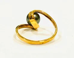 Bague perle de Tahiti or jaune