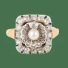 Bague Perle Diamants
