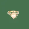 Bague perle diamants