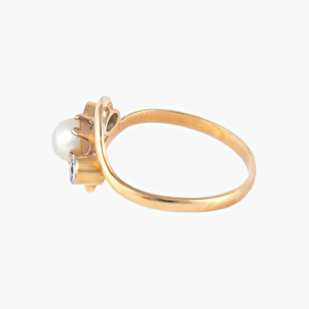 Bague Perle Diamants