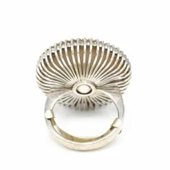 Bague perle en or blanc et diamants