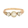 Bague perle et diamants