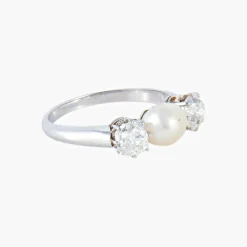 Bague Perle et Diamants