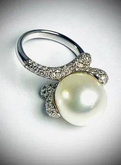 Bague Perle et Diamants